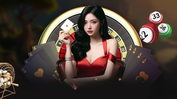 Meja Texas Poker dengan kartu dan chip di platform bayam123
